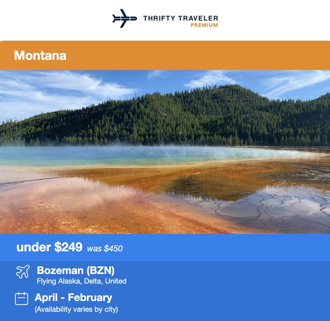 Bozeman flight deal